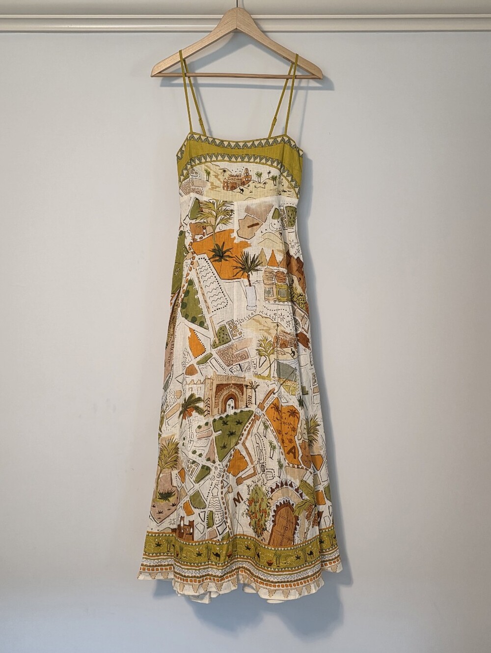 Alemais 100% Linen Bazaar Maxi Vacation Sundress Size US 6 - Picture 6 of 14